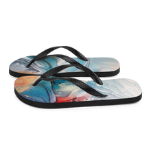 Colorful Marble Liquid ink Art Full Print Flip-Flops by Design Express