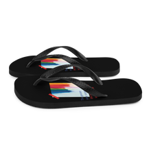 Rainbow Flip-Flops Black by Design Express