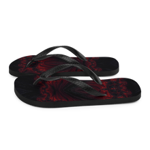 Black Red Fractal Art Flip-Flops by Design Express