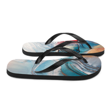 Colorful Marble Liquid ink Art Full Print Flip-Flops by Design Express