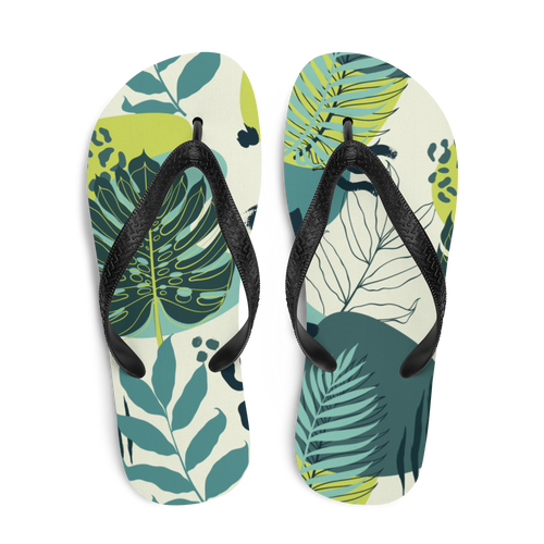 Fresh Tropical Leaf Pattern Flip-Flops by Design Express