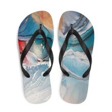 Colorful Marble Liquid ink Art Full Print Flip-Flops by Design Express