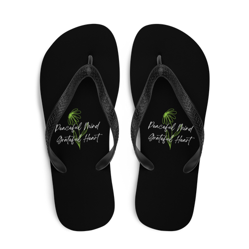 Peaceful Mind Grateful Heart Flip-Flops by Design Express