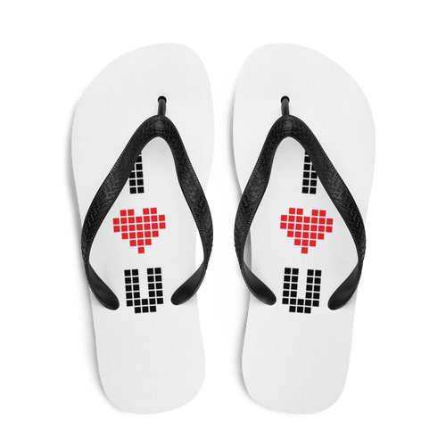 I Heart U Pixel Flip-Flops by Design Express