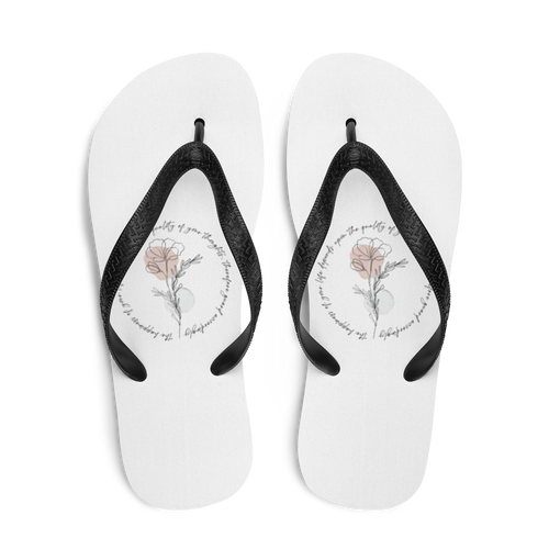 the happiness of your life deppends upon the quality of your thoughts Flip-Flops by Design Express