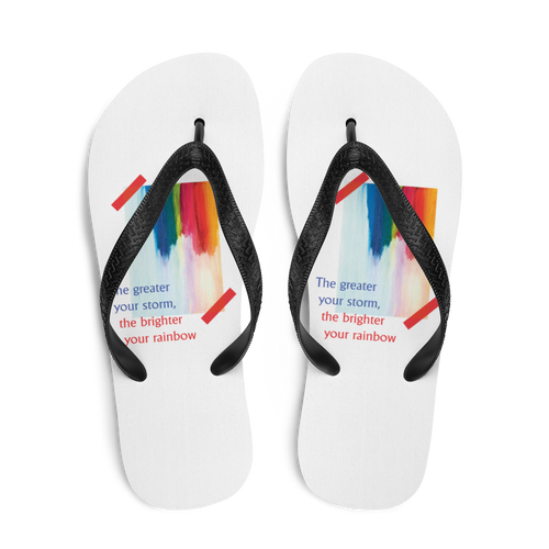 Rainbow Flip-Flops White by Design Express