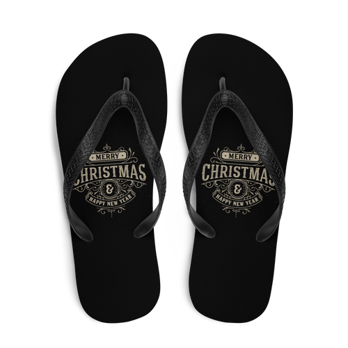 Merry Christmas & Happy New Year Flip-Flops by Design Express