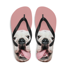 Cute White Bulldog Flip-Flops