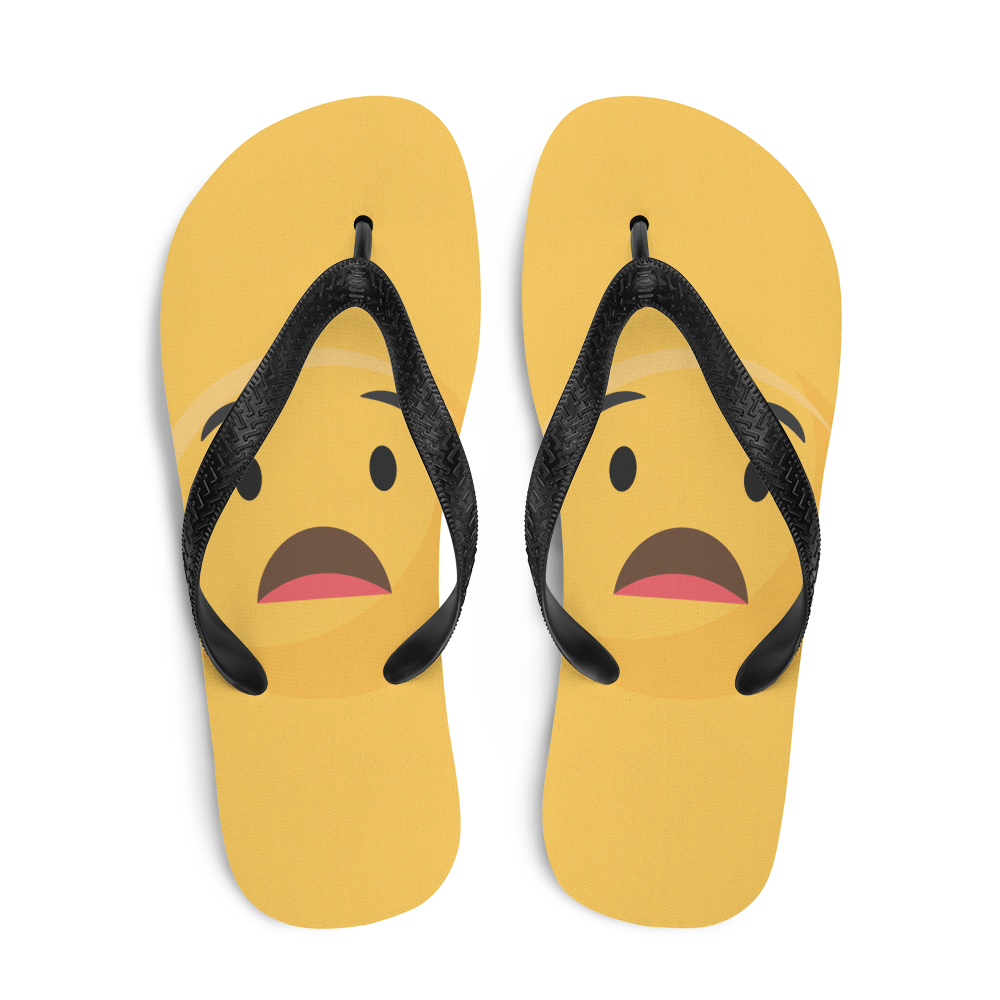 Curious Emoji Flip-Flops