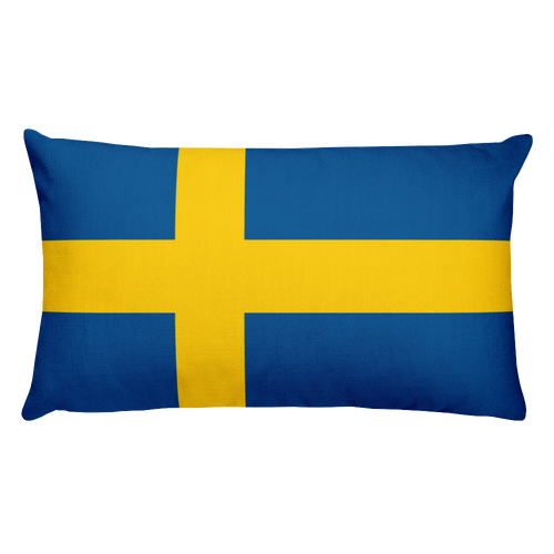 Default Title Sweden Flag Allover Print Rectangular Pillow Home by Design Express