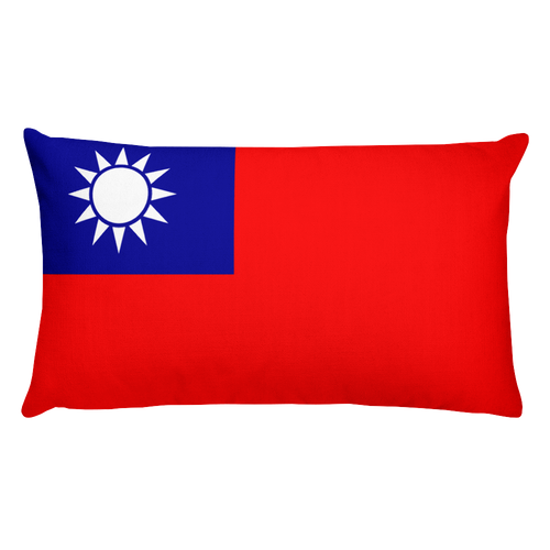 Default Title Taiwan Flag Allover Print Rectangular Pillow Home by Design Express