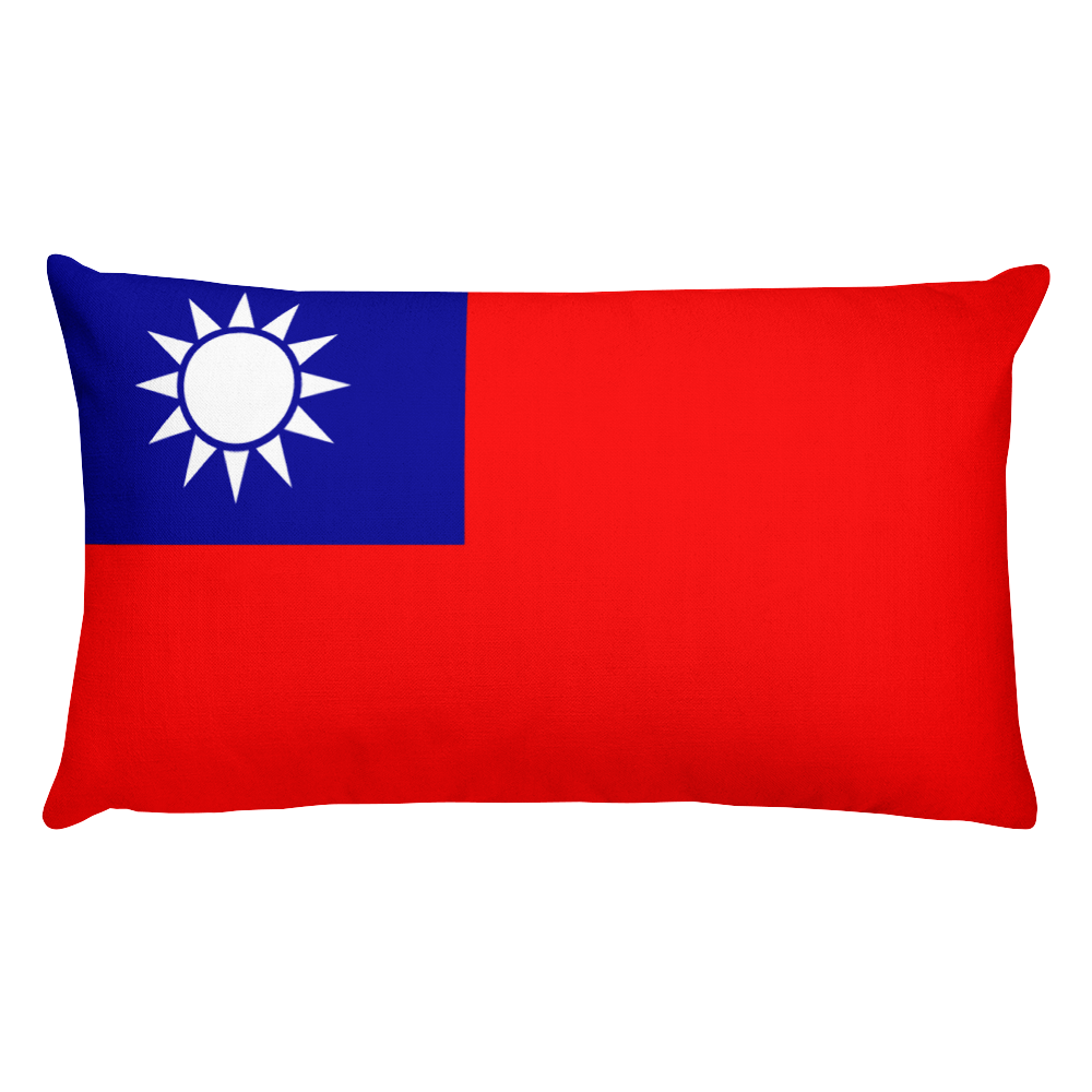 Default Title Taiwan Flag Allover Print Rectangular Pillow Home by Design Express