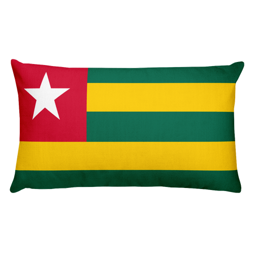 Default Title Togo Flag Allover Print Rectangular Pillow Home by Design Express