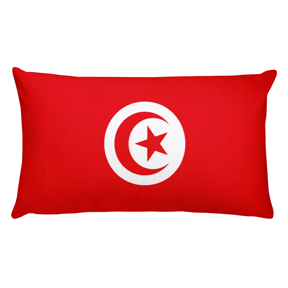 Default Title Tunisia Flag Allover Print Rectangular Pillow Home by Design Express