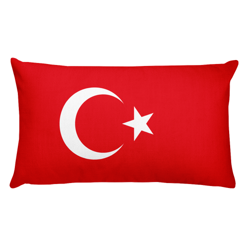 Default Title Turkey Flag Allover Print Rectangular Pillow Home by Design Express