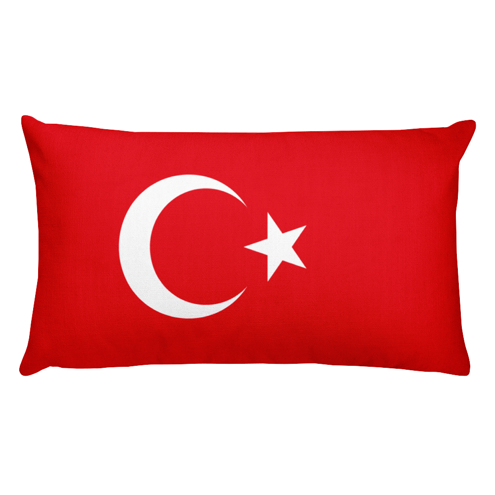 Default Title Turkey Flag Allover Print Rectangular Pillow Home by Design Express