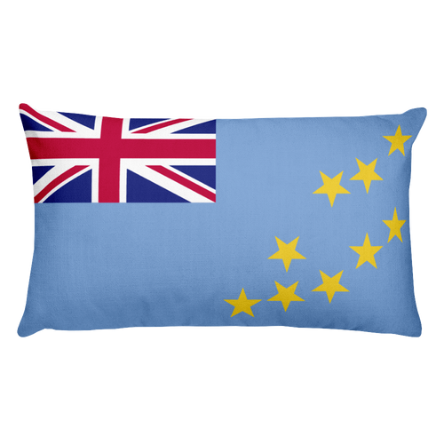 Default Title Tuvalu Flag Allover Print Rectangular Pillow Home by Design Express