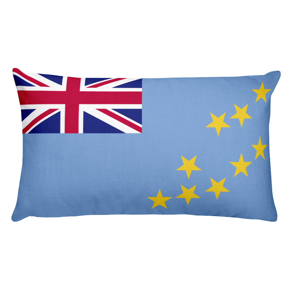 Default Title Tuvalu Flag Allover Print Rectangular Pillow Home by Design Express