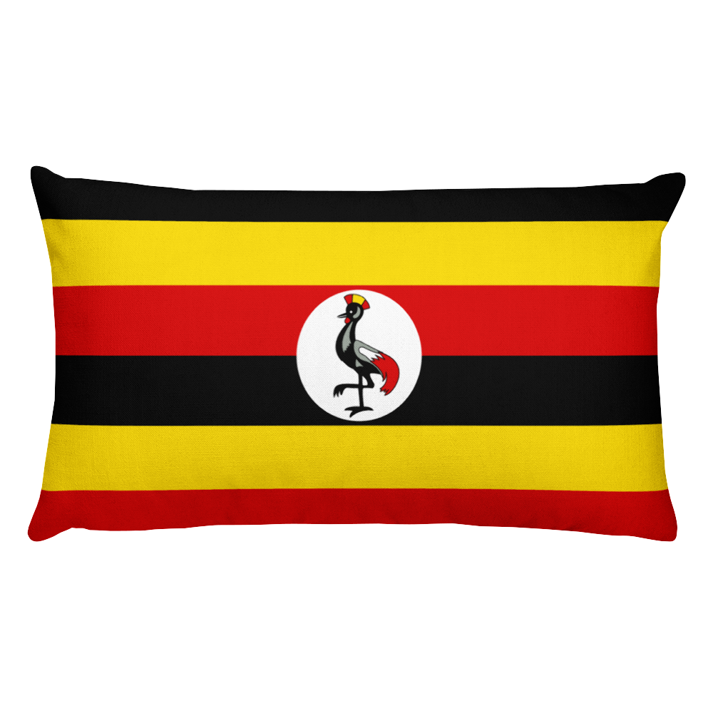 Default Title Uganda Flag Allover Print Rectangular Pillow Home by Design Express