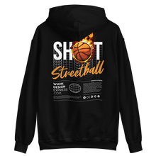 Black / S Shoot Streetball Back Unisex Hoodie by Design Express