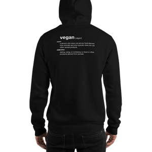 Vegan Dictionary Unisex Black Hoodie by Design Express