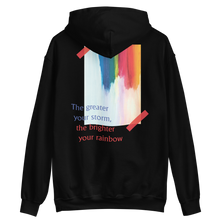 Black / S Rainbow Back Unisex Hoodie by Design Express