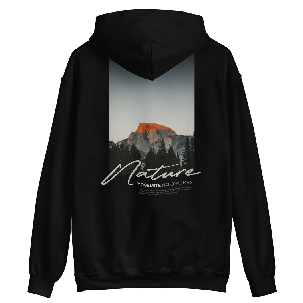 Black / S Nature Yosemite Unisex Hoodie by Design Express