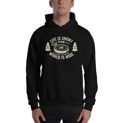 S Life Is Short, World is Wide Unisex Hoodie by Design Express