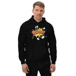 Black / S Boom Pop Art Unisex Hoodie by Design Express