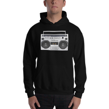 Black / S Boom Box 80s Unisex Hoodie by Design Express