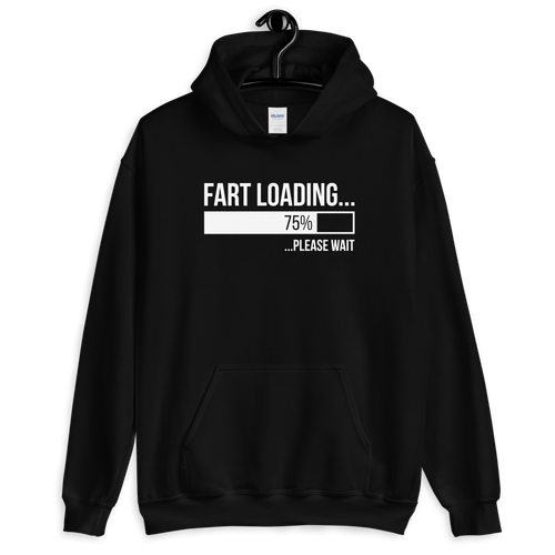 Black / S Fart Loading (Funny) Unisex Dark Hoodie by Design Express