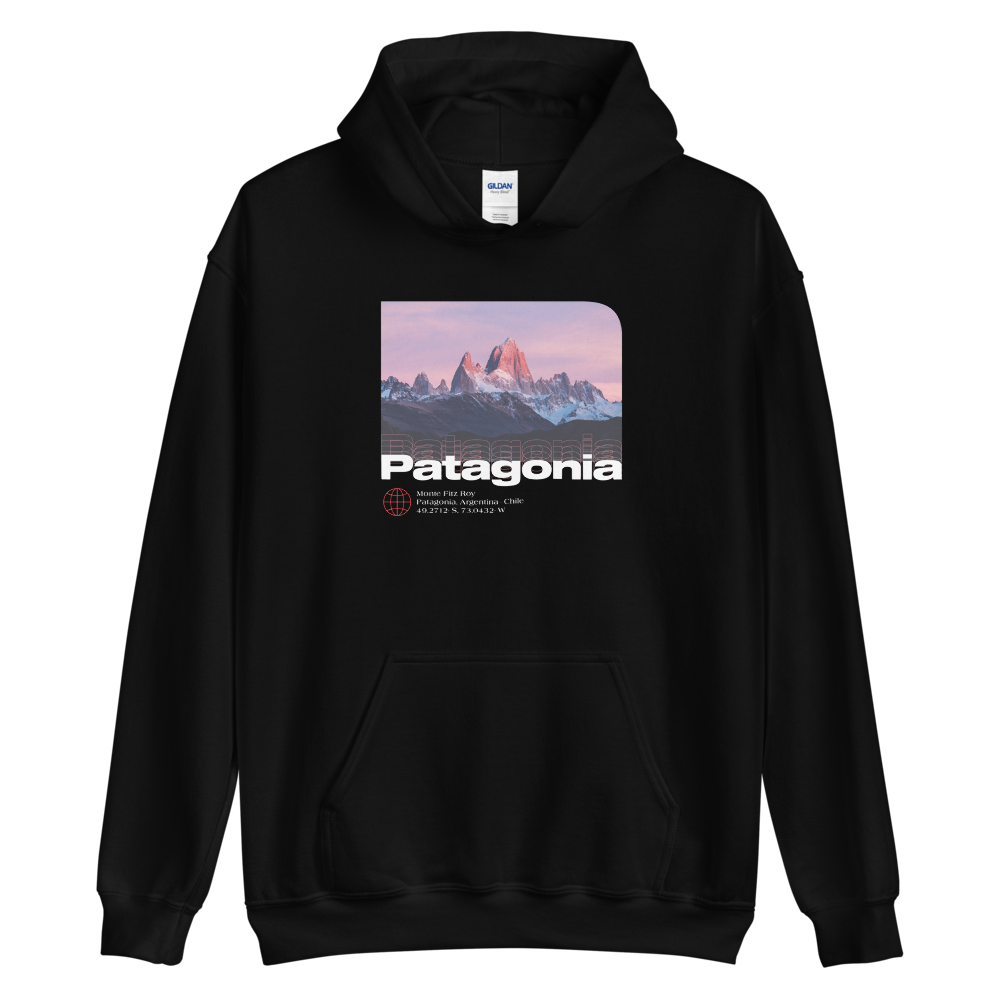 S Monte Fitz Roy, Patagonia Front Unisex Hoodie by Design Express