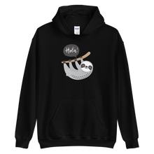 Black / S Hola Sloths Unisex Hoodie by Design Express