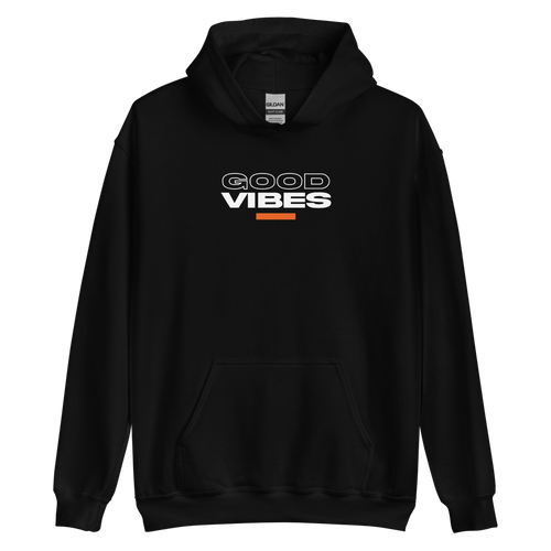 S Good Vibes Text Unisex Hoodie by Design Express