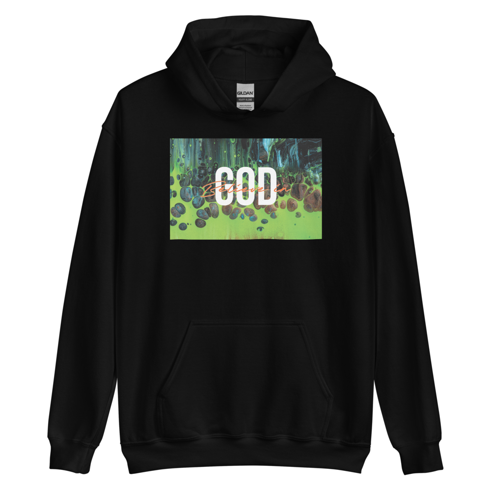 Black / S Believe in God Unisex Hoodie by Design Express