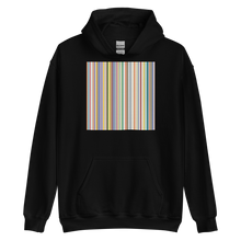 Black / S Colorfull Stripes Unisex Hoodie by Design Express