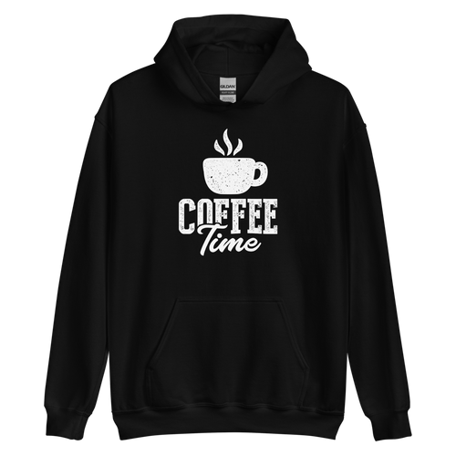 Black / S Coffee Time Unisex Hoodie by Design Express