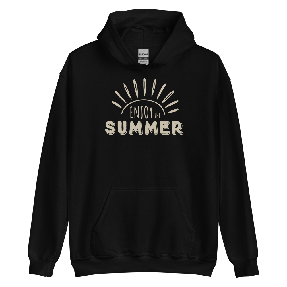 Black / S Enjoy the Summer Unisex Hoodie by Design Express