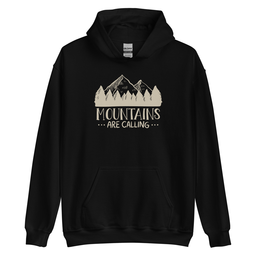 Black / S Mountains Are Calling Unisex Hoodie by Design Express