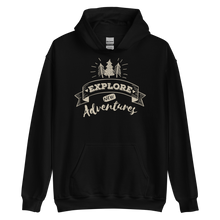 Black / S Explore New Adventures Unisex Hoodie by Design Express