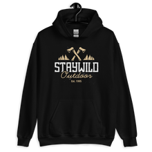 Black / S Stay Wild Outdoor Unisex Hoodie by Design Express