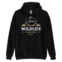 Black / S True Wildlife Camping Unisex Hoodie by Design Express