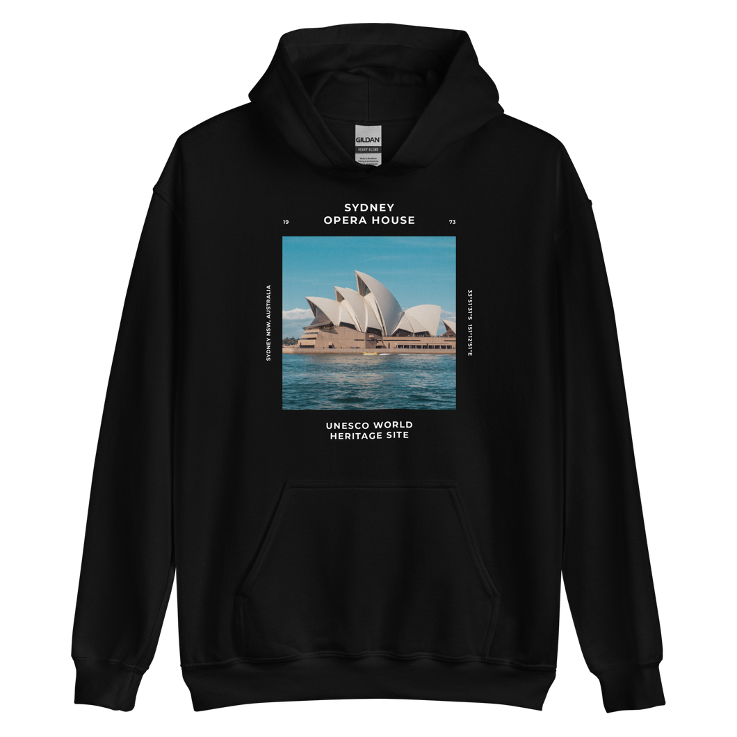 Black / S Sydney Australia Unisex Hoodie Front by Design Express