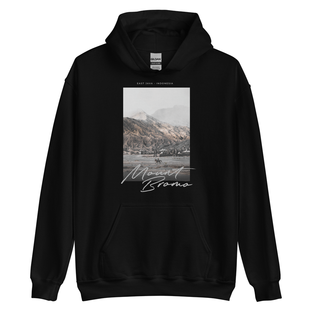 Black / S Mount Bromo Unisex Hoodie Front by Design Express