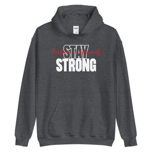 Dark Heather / S Stay Strong, Believe in Yourself Unisex Hoodie by Design Express