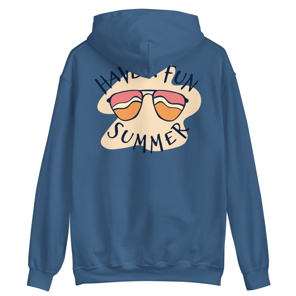 Indigo Blue / S Have a Fun Summer Unisex Hoodie by Design Express