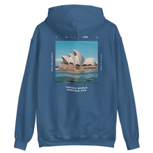 Indigo Blue / S Sydney Australia Unisex Hoodie Back by Design Express