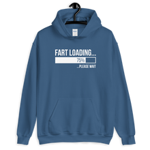 Indigo Blue / S Fart Loading (Funny) Unisex Dark Hoodie by Design Express