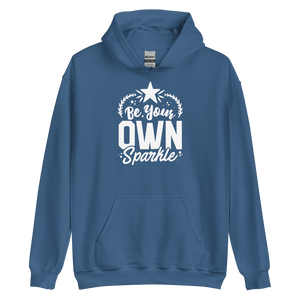 Indigo Blue / S Be Your Own Sparkle Unisex Hoodie by Design Express