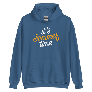 Indigo Blue / S It's Summer Time Unisex Hoodie by Design Express